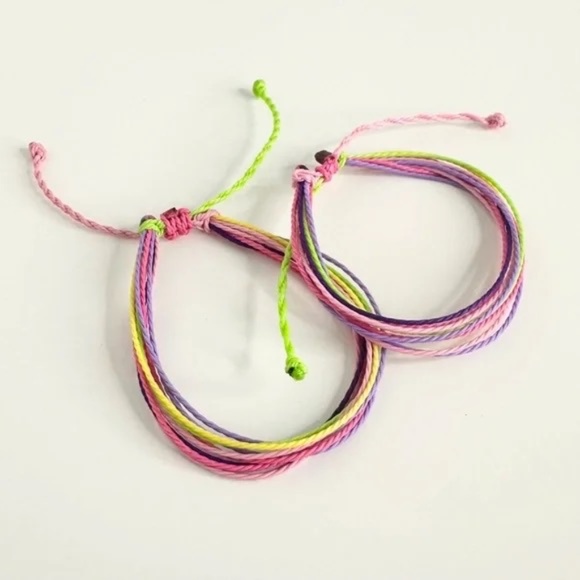 Set of 8 Handmade Adjustable Waxed String Bracelets - Picture 6 of 9
